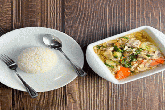 Rice with Chicken and Mushroom Soup