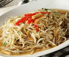 Stir Fry Bean Sprouts with Salted Fish